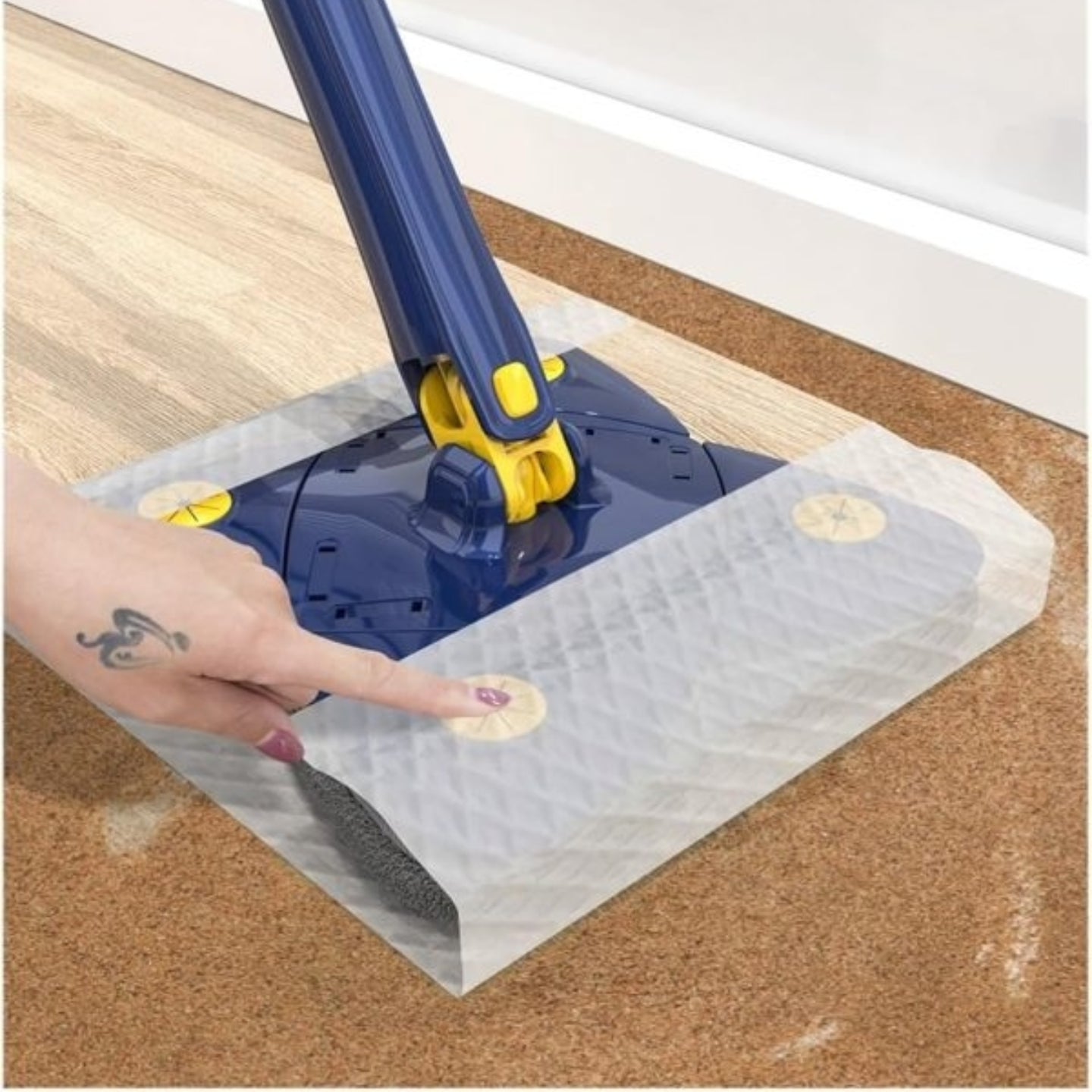 360° Rotatable Cleaning X Mop Adjustable Corner Mop Self Squeezing Wringing Mop Multifunctional Rotating Mop For Floor Wall Window