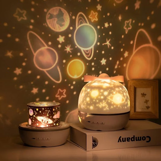 (nw000284) 360° Rotating Solar System Projector Night Light For Kids